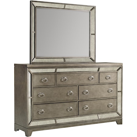 Dresser and Mirror Combo