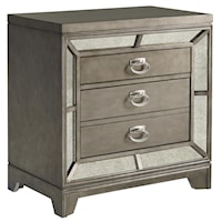 2 Drawer Nightstand with Built-In USB Charging