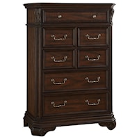 Traditional 7-Drawer Chest with Cedar Lined Bottom Drawer