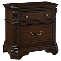 Traditional 3-Drawer Nightstand with USB Charging Port