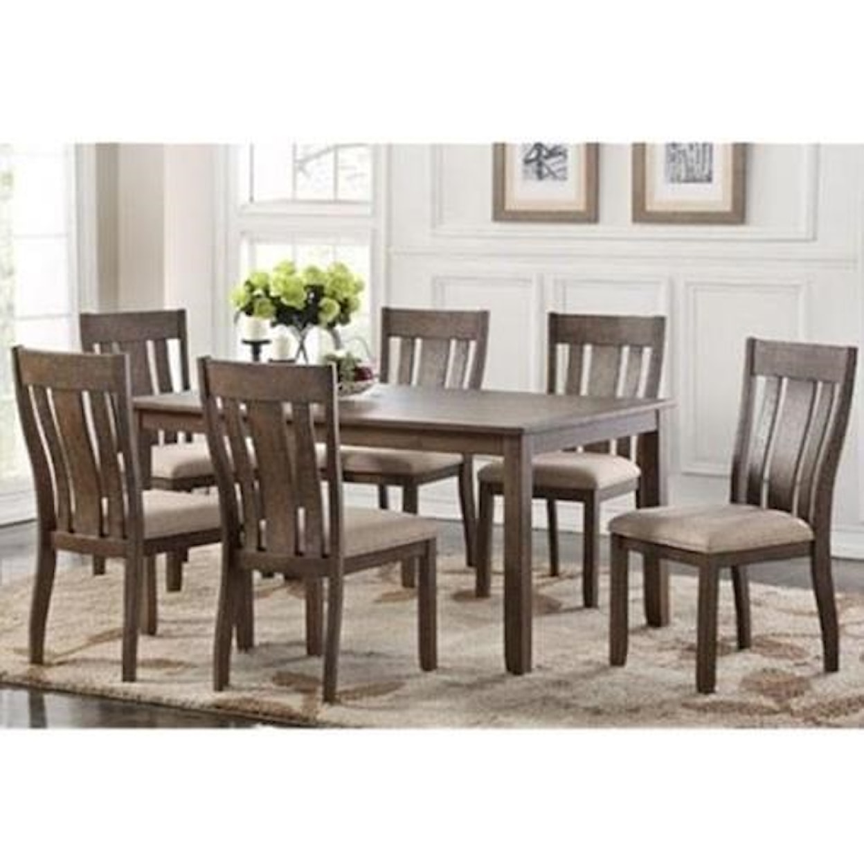Avalon Furniture Mill Road 7-Piece Table and Chair Set