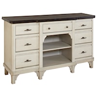 7 Drawer Sideboard with Adjustable Shelf