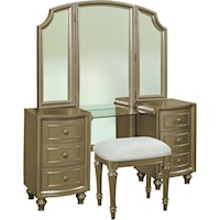 Complete Glam Vanity with 6 Drawers