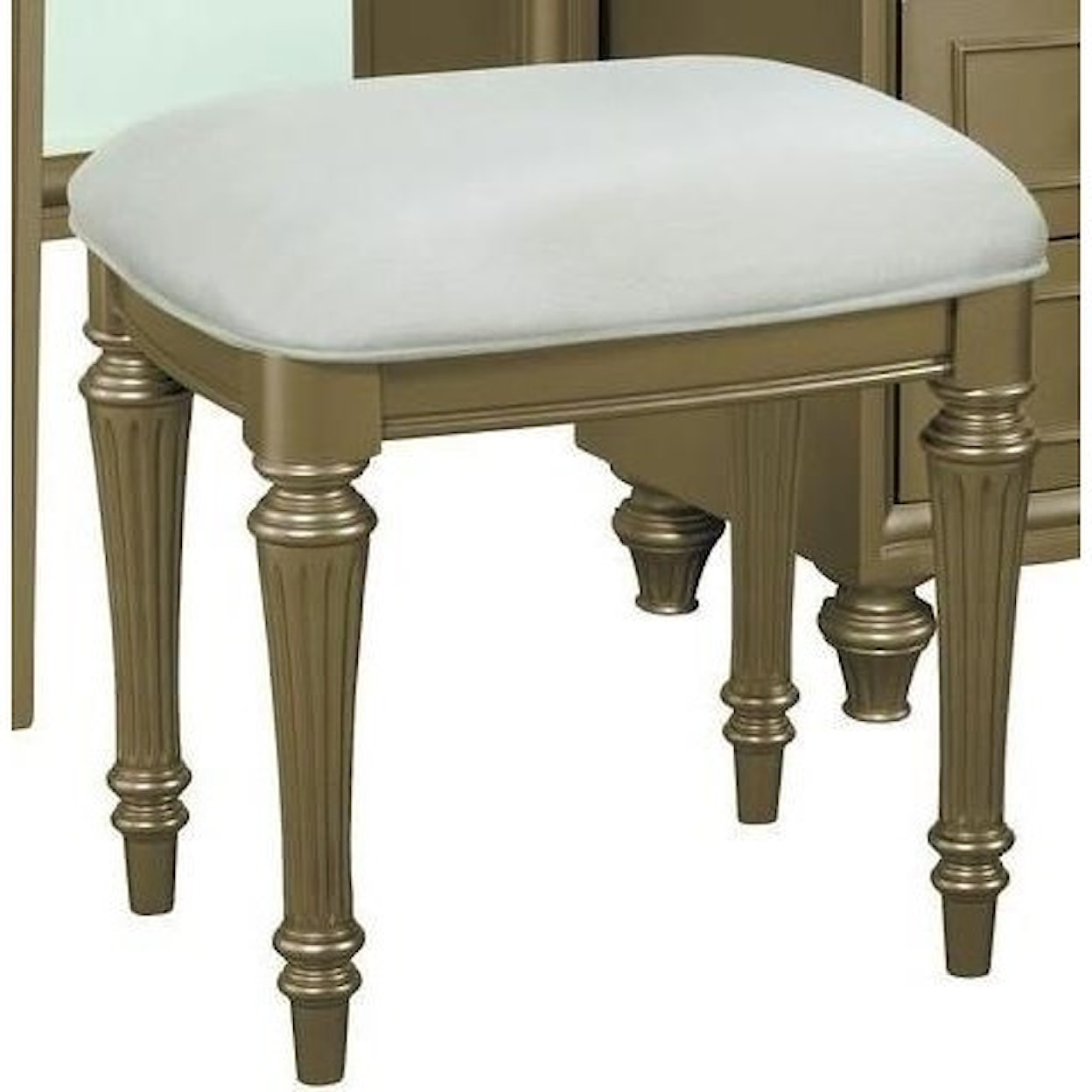 Avalon Furniture Regency Gold Vanity Bench