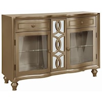 Glam Sideboard with Mirrored Accents