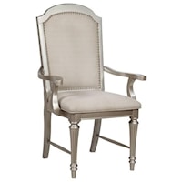 Upholstered Glam Arm Chair