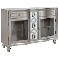 Glam Sideboard with Mirrored Accents