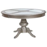 Glam Round Dining Table with Fluted Pedestal