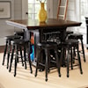 Avalon Furniture Rivington Hall 9-Piece Kitchen Island Table Set