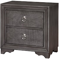 2-Drawer Nightstand with USB Charging Ports