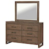 Avalon Furniture Round Rock Dresser and Mirror Set