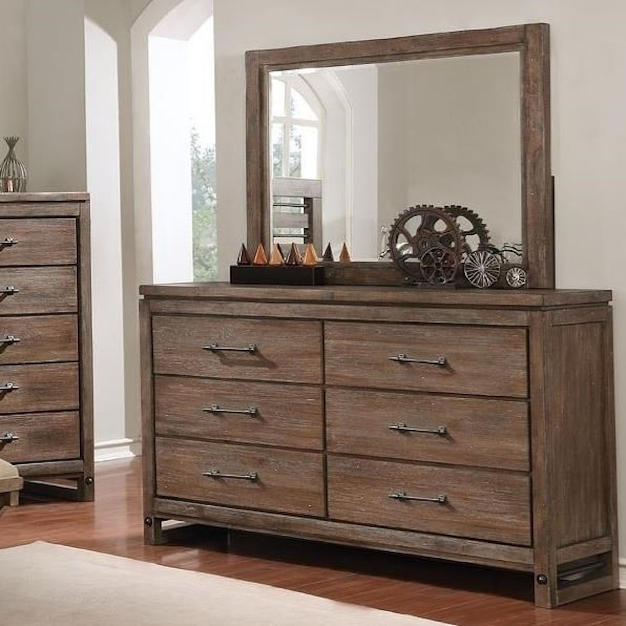 Avalon Furniture Round Rock Dresser Mirror