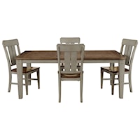 Two-Tone 5-Piece Dining Table Set