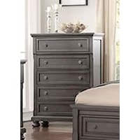 Transitional Chest of Drawers with Felt and Cedar-Lined Drawers