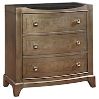 Transitional 2-Drawer Bedside Chest with USB