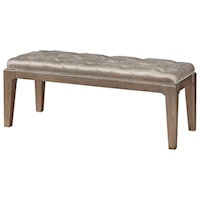Upholstered Bed Bench with Button Tufting