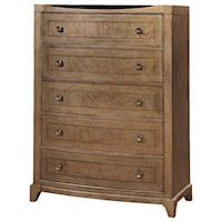 Transitional 5-Drawer Chest with Black Granite Top