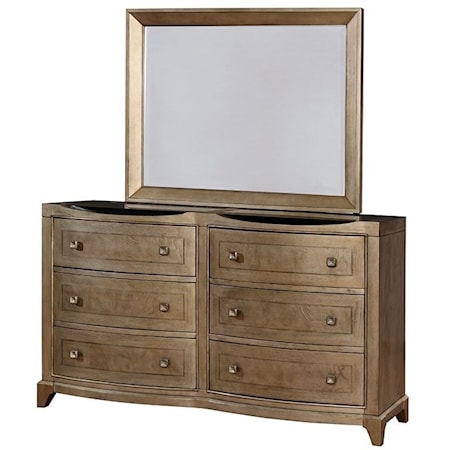 Dresser and Mirror Combo