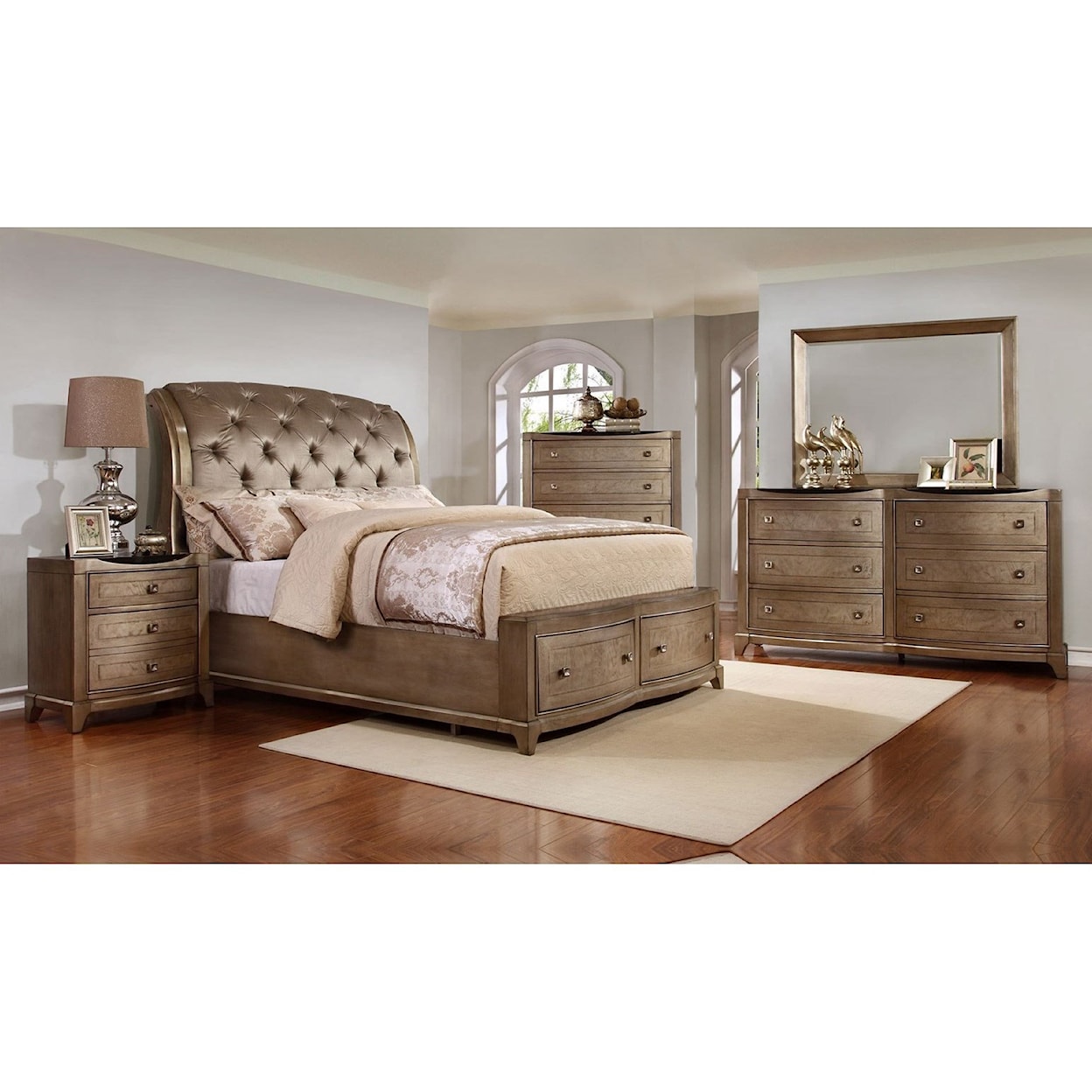 Avalon Furniture Uptown Dresser and Mirror Combo