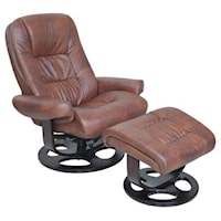 Swivel Pedestal Recliner And Ottoman