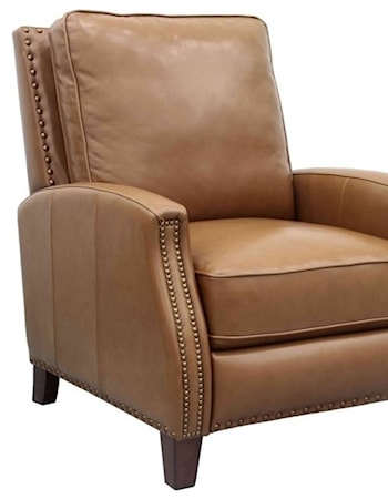 Small Scale Leather Pushback Recliner