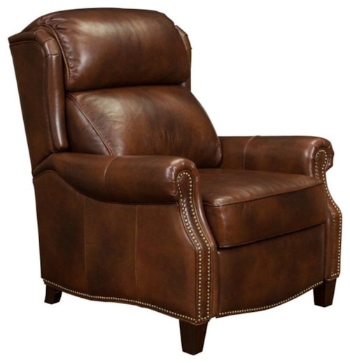 Transitional Push Recliner with Nailheads