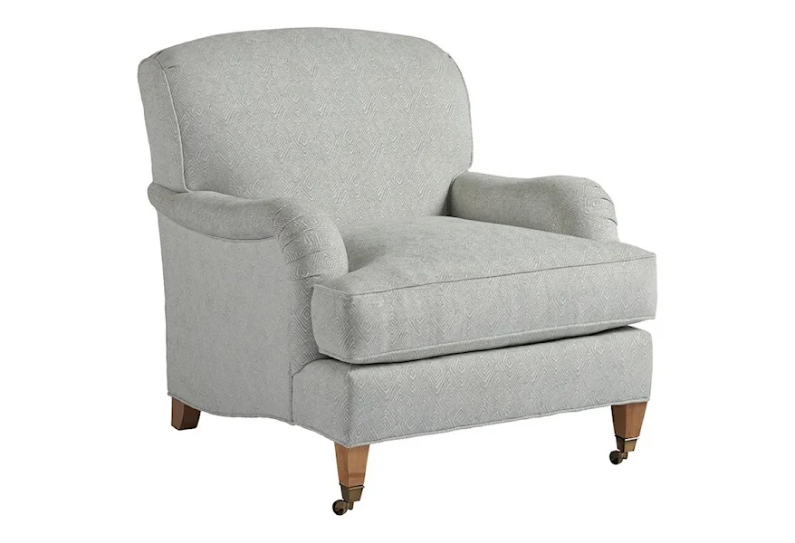 Barclay Butera Upholstery Sydney Chair With Brass Caster by Barclay Butera at Z & R Furniture