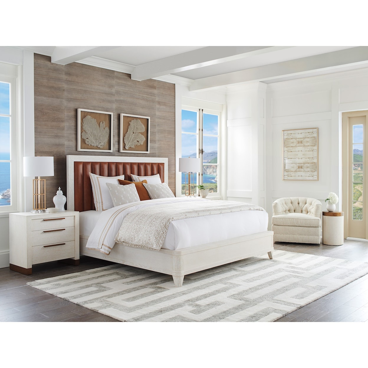 Barclay Butera Carmel Cambria Upholstered Bed 6/6 King