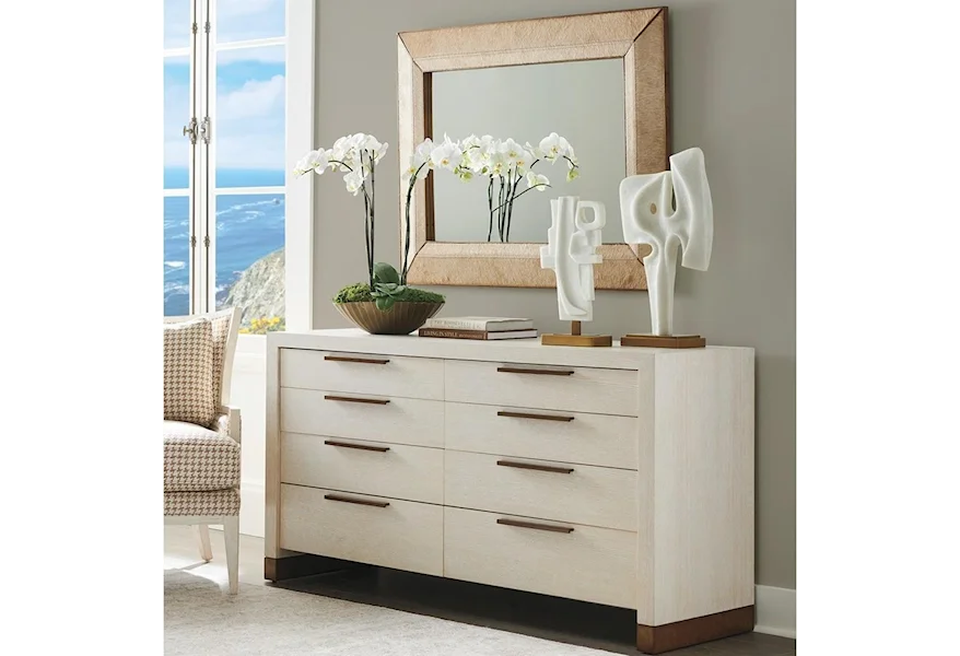 Carmel Dresser and Mirror Set by Barclay Butera at Baer's Furniture