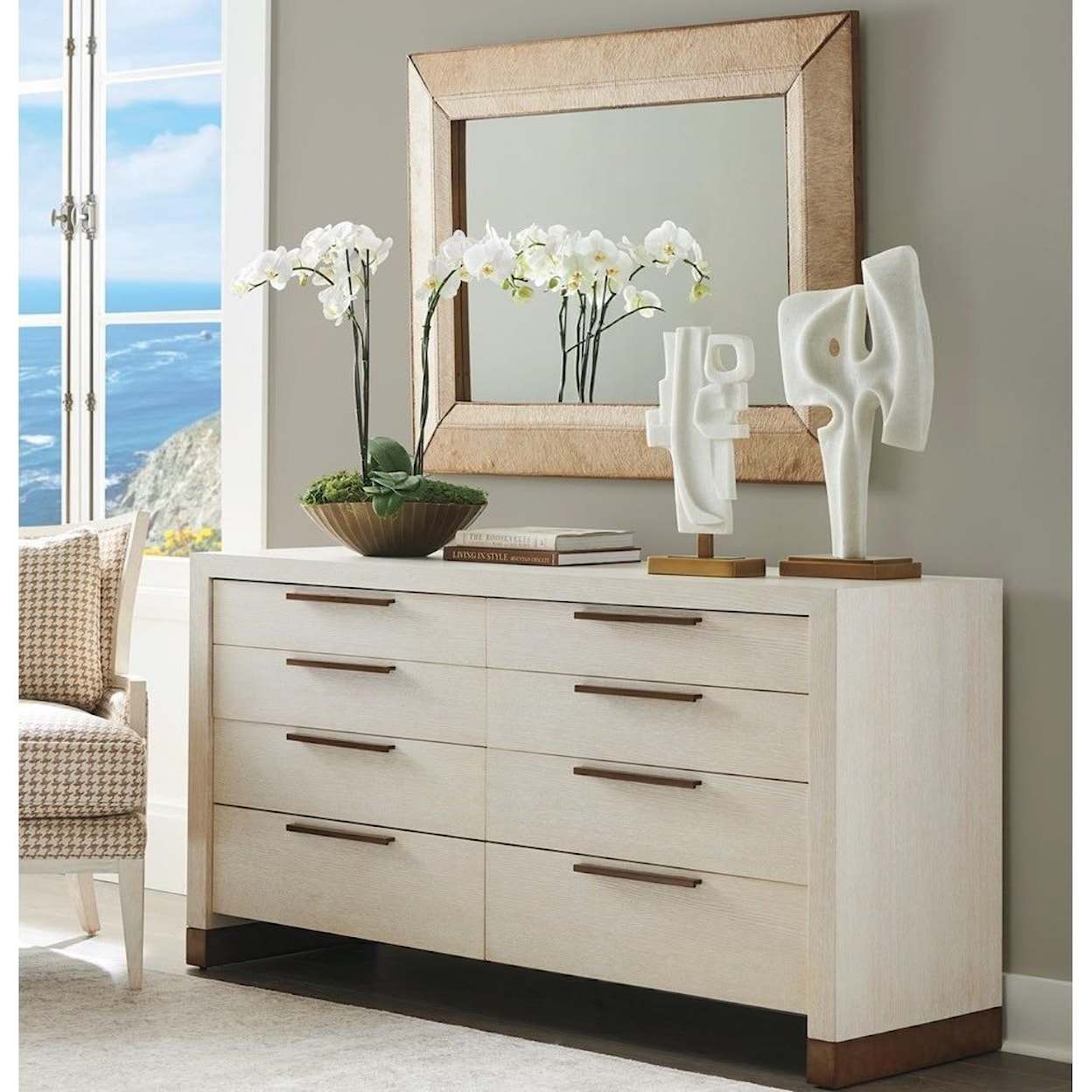 Barclay Butera Carmel Dresser and Mirror Set