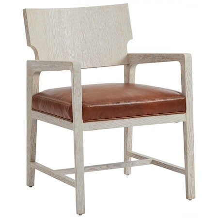 Ridgewood Arm Chair with Burnished Tan Leather