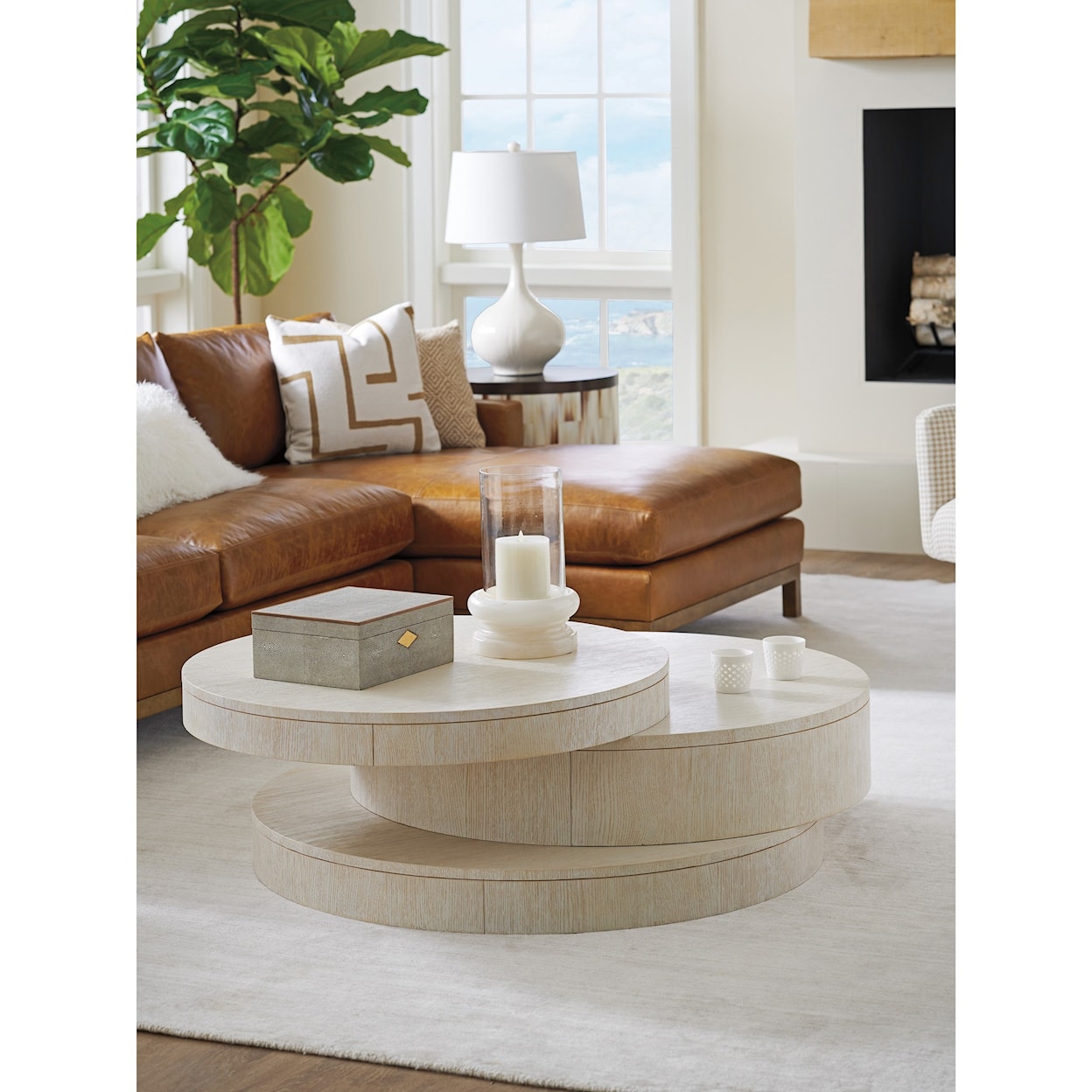 Barclay Butera Carmel Ventana Round Cocktail Table