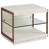 Point Lobos Rectangular End Table with Concours Marble Top