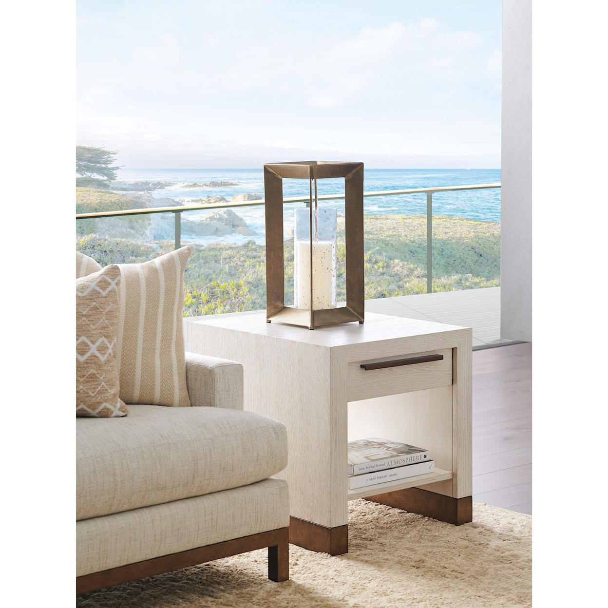 Barclay Butera Carmel Huckleberry Drawer End Table