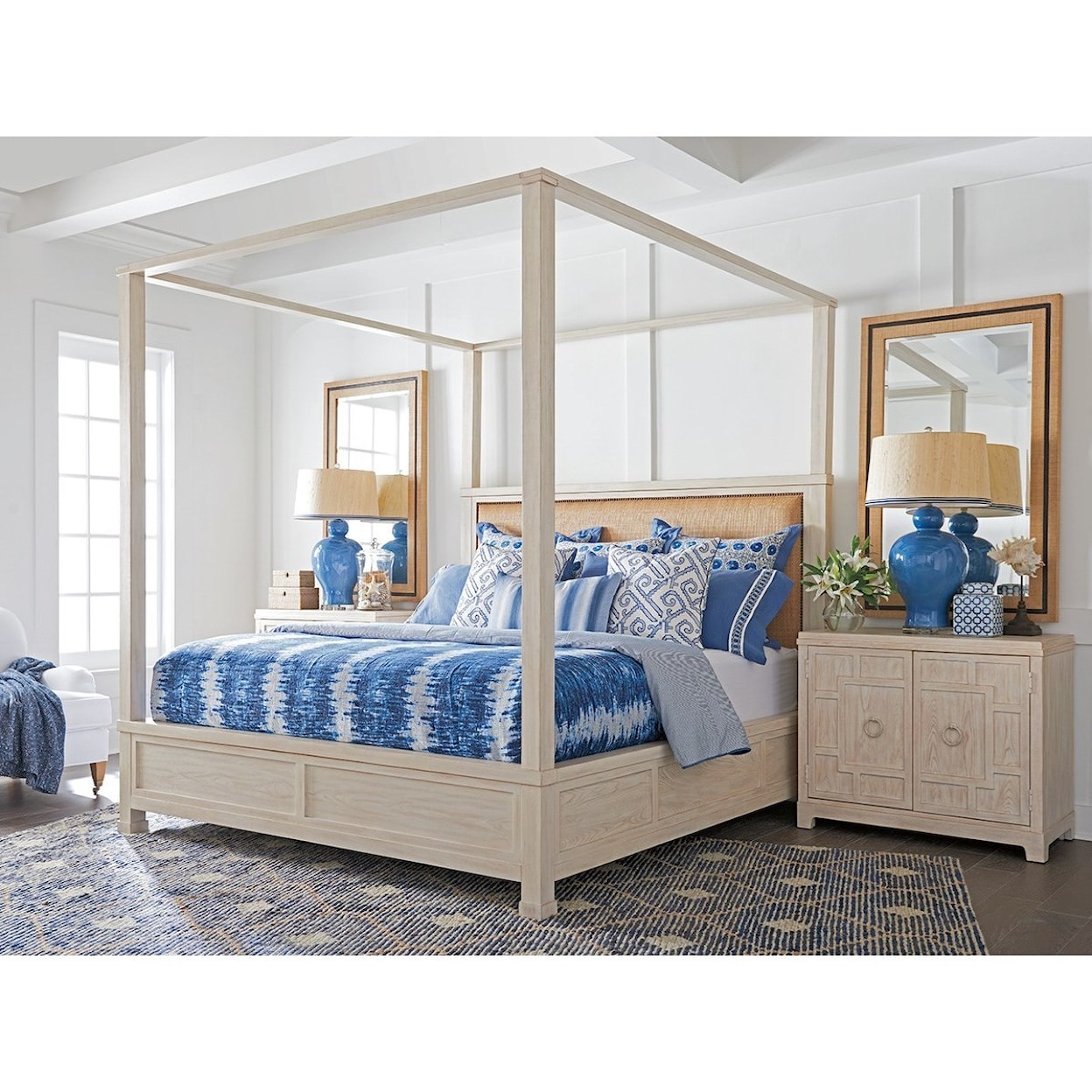 Barclay Butera Newport La Costa Rectangular Raffia Mirror