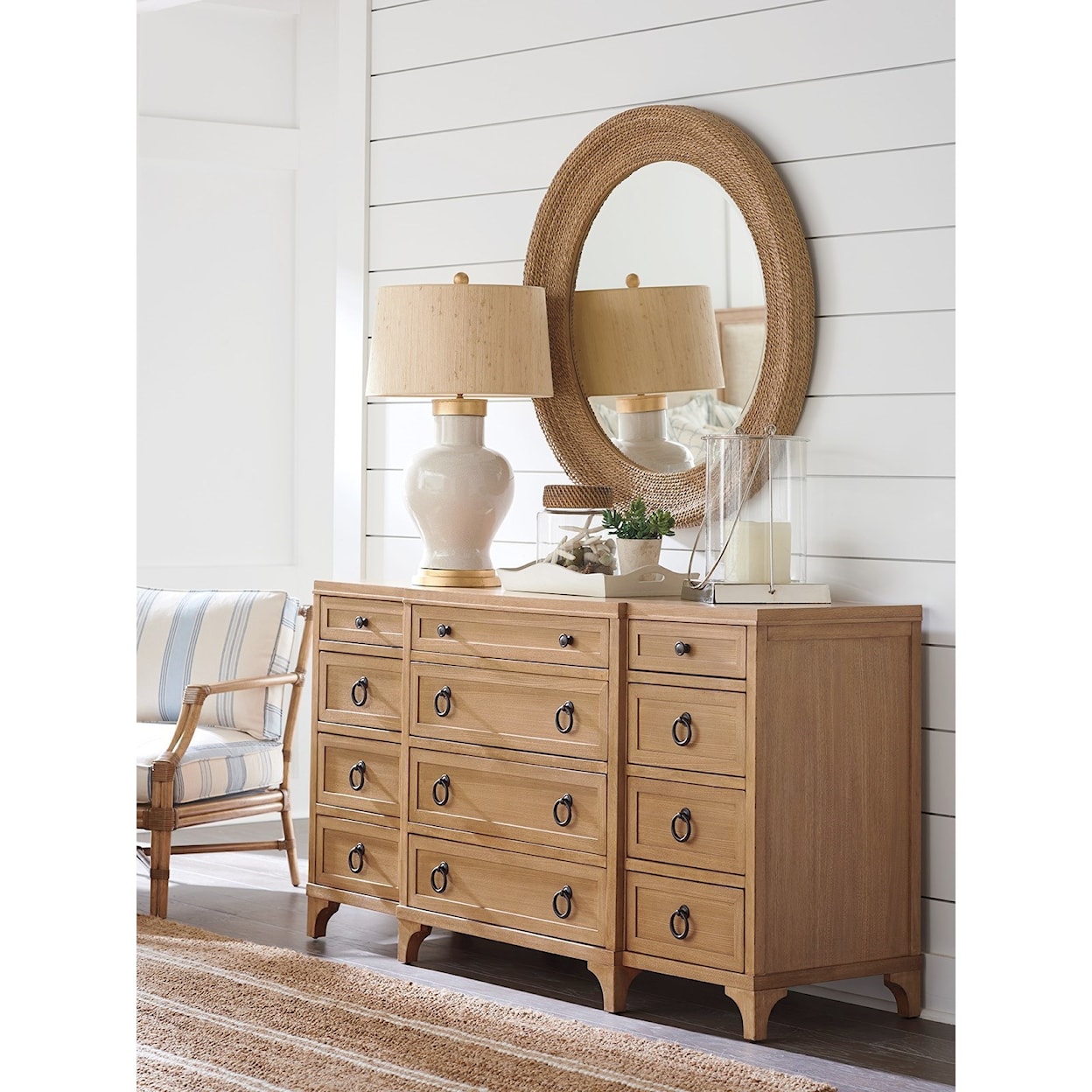 Barclay Butera Newport Garnet Breakfront Dresser