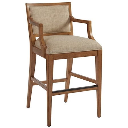 Eastbluff Bar Stool in Ventura Ivory Fabric