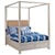 Barclay Butera Newport Shorecliff California King Size Canopy Bed with Headboard Upholstered