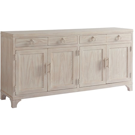 Bayside Four Door Buffet with Adjustable Shelves and Silverware Storage