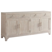 Bayside Four Door Buffet with Adjustable Shelves and Silverware Storage