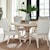 Barclay Butera Newport Five Piece Dining Set with Magnolia Round Table and Eastbluff Custom Fabric Chairs