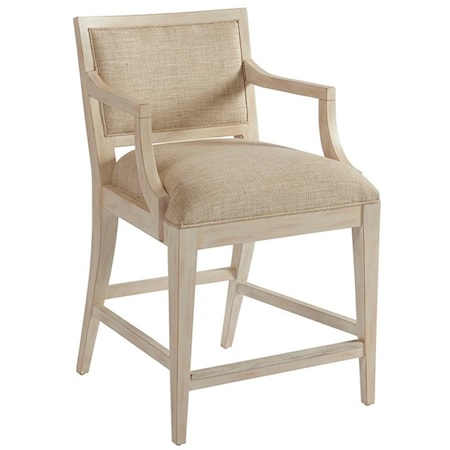 Eastbluff Counter Stool in Ventura Ivory Fabric