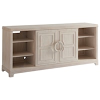 Leeward Sliding Door Media Console with Adjustable Shelving and Wire Management