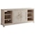 Barclay Butera Newport Leeward Sliding Door Media Console with Adjustable Shelving and Wire Management