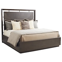 Sundance California King Panel Bed with Metal Accents