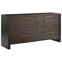 Skylark Double Dresser with Mitered Frame and Long Bar Pulls