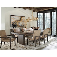 9-Piece Dining Set with Ironwood Table and Glenwild Chairs