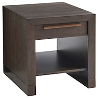 Heber End Table with Drawer and Shelf