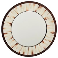 Academy Round Mirror with Faux Horn Design