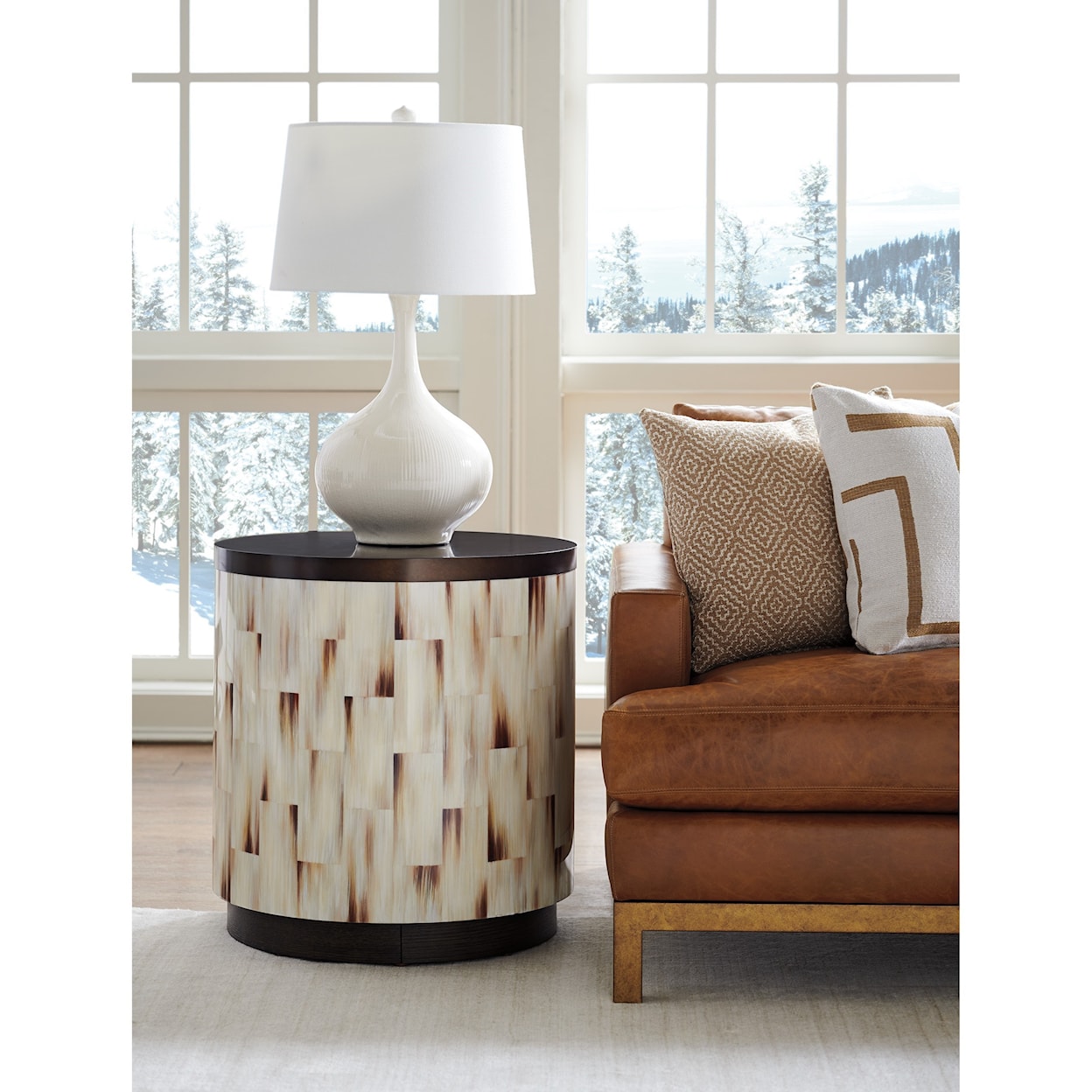 Barclay Butera Park City Crescent Commode End Table